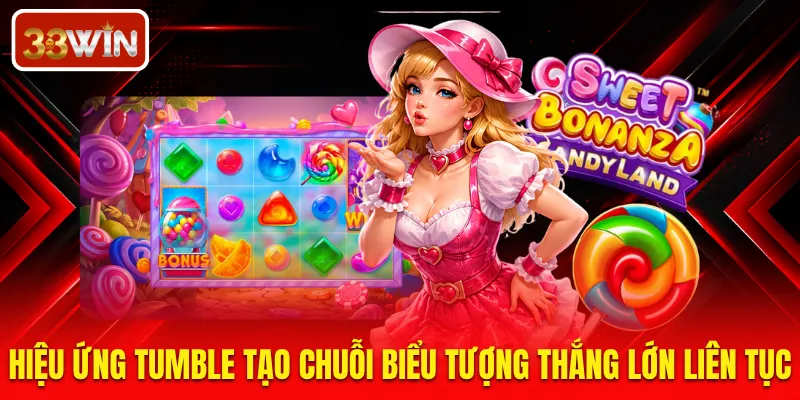 Hiệu ứng Tumble tạo chuỗi biểu tượng thắng lớn liên tục
