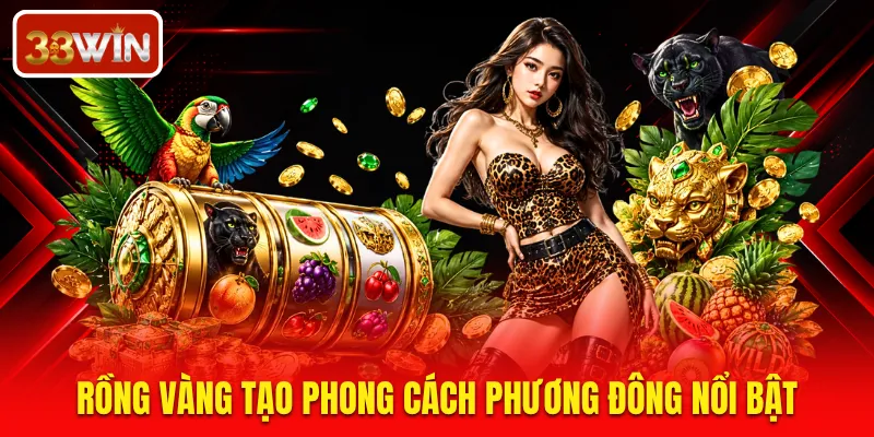 Rồng vàng tạo phong cách phương Đông nổi bật