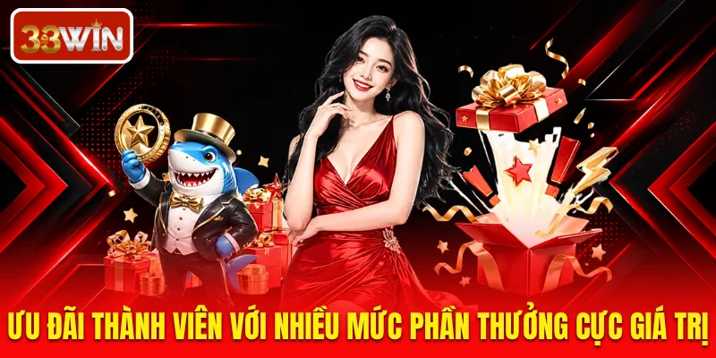 Ưu đãi thành viên với nhiều mức phần thưởng cực giá trị